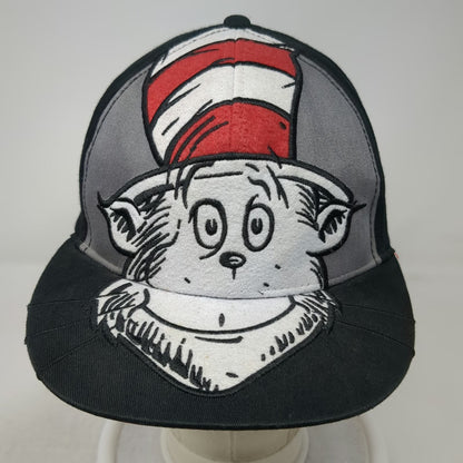 Concept One Dr Seuss Cat in the Hat Baseball Cap Black Gray Red White L Fitted