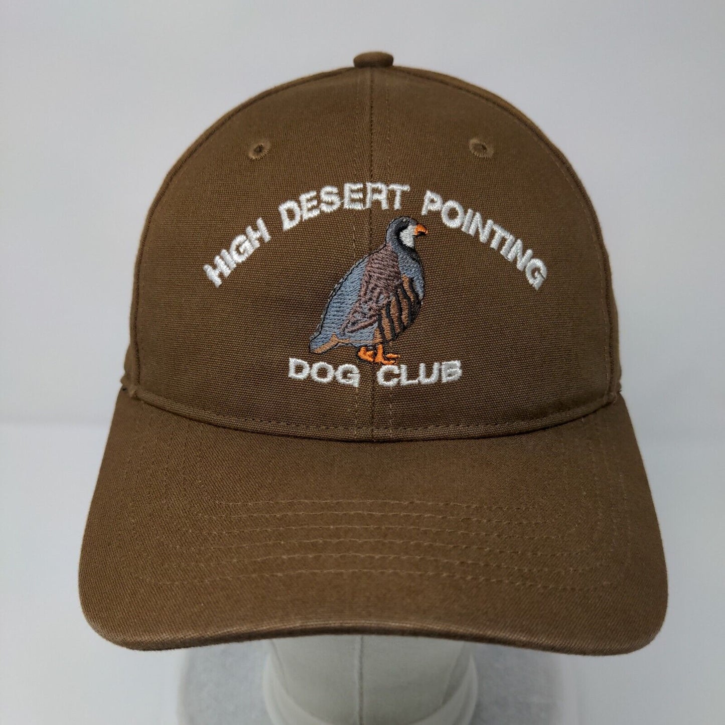 High Desert Pointing Dog Club Strapback Hat Brown One Size Embroidered