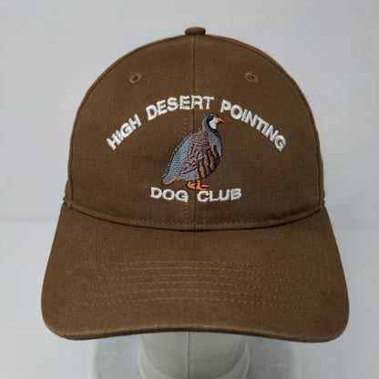 High Desert Pointing Dog Club Strapback Hat Brown One Size Embroidered