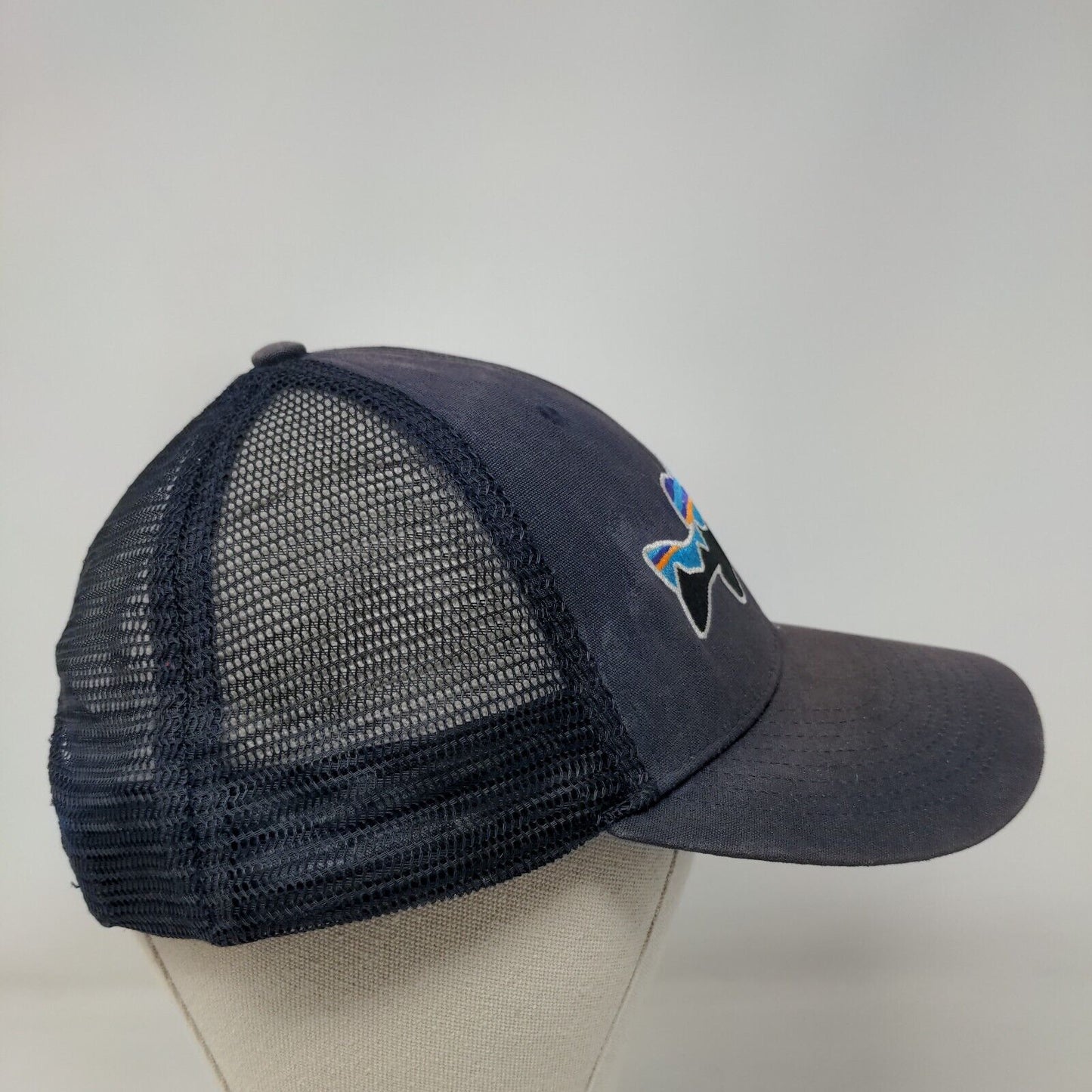Patagonia Snapback Trucker Hat Blue One Size Embroidered Adjustable Mesh Back