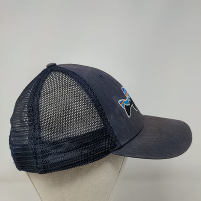 Patagonia Snapback Trucker Hat Blue One Size Embroidered Adjustable Mesh Back