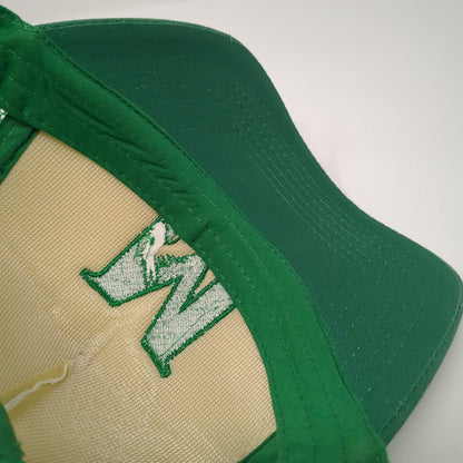 Letter M Snapback Mesh Back Trucker Hat Green One Size Embroidered Logo