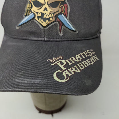 Disney Pirates of the Caribbean Dead Man's Chest Boy's Strapback Hat Gray Youth