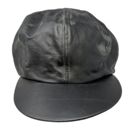 A-1 Headwear Baseball Cap Black Genuine Leather Made in USA Hat Vintage