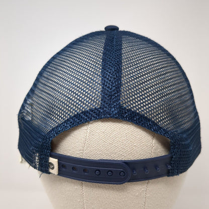 ROXY Snapback Trucker Hat Blue One Size Adjustable Mesh Back 6 Panel Polyester