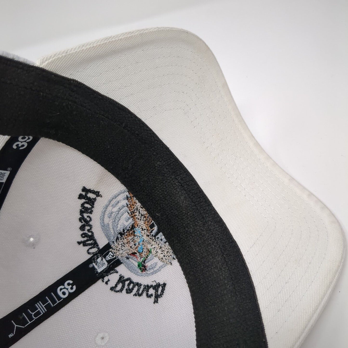 Horseshoe K Ranch Fitted Hat White S-M Embroidered New Era 39Thirty