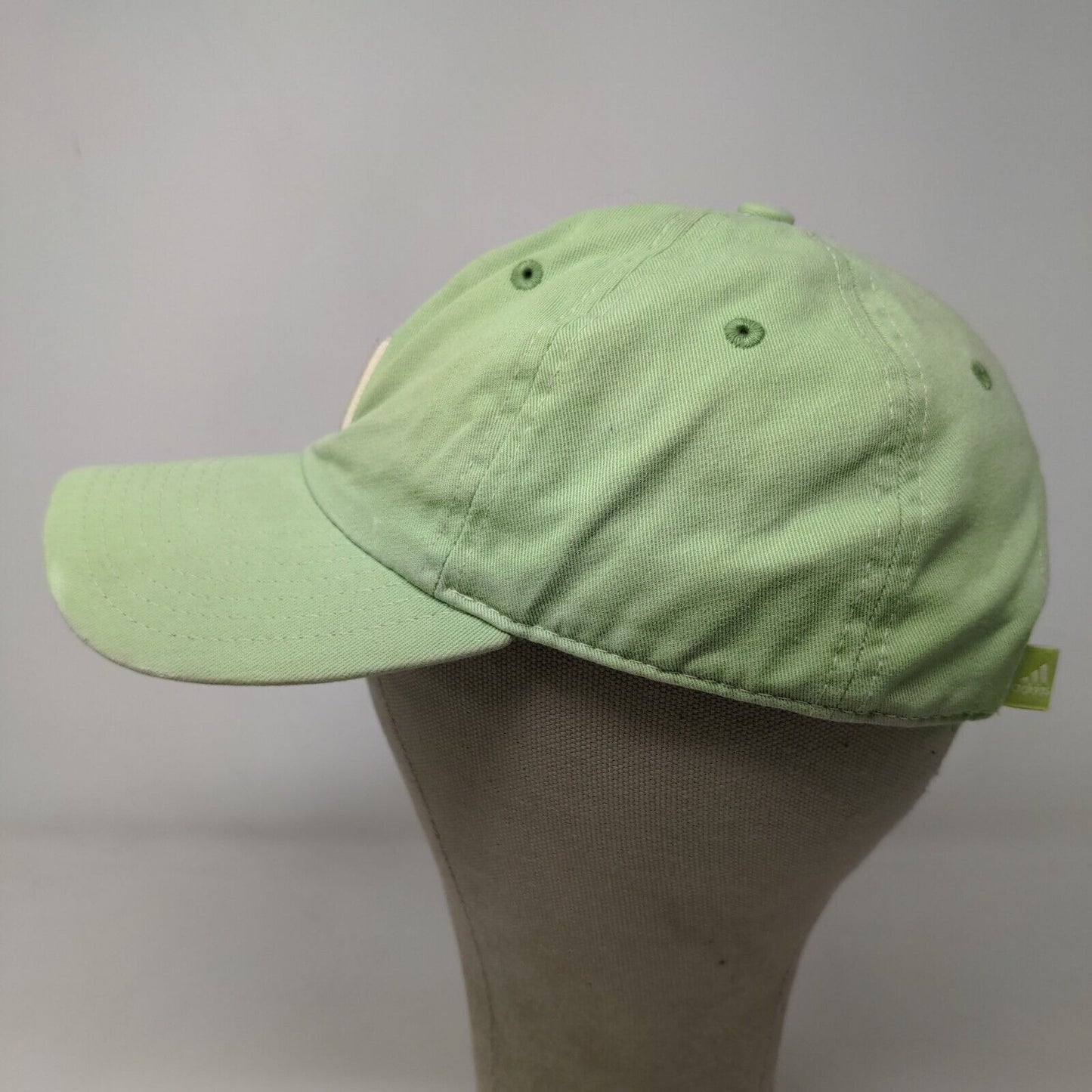 Adidas Boy's Slideback Hat Green Adjustable Embroidered Logo Distressed