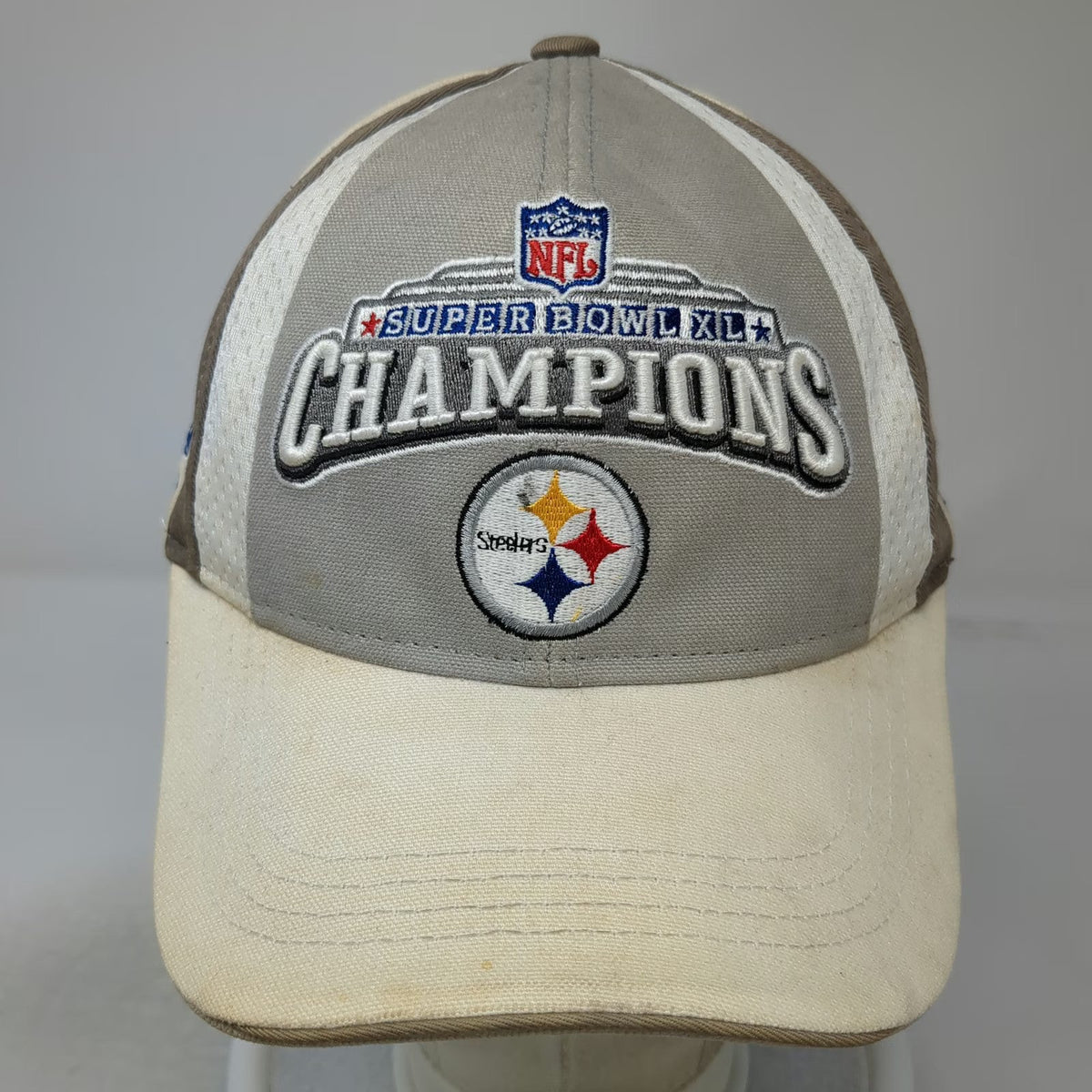 Pittsburgh Steelers NFL Reebok Cap Beige One Size Super Bowl XL Champions Hat