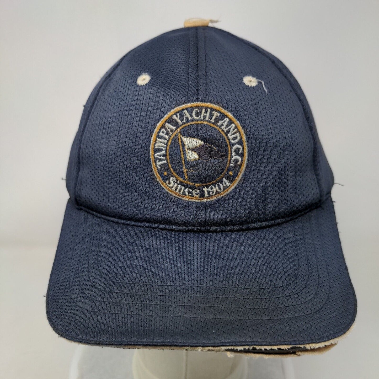 Tampa Yacht And CC Strapback Hat Blue One Size Embroidered Town Talk