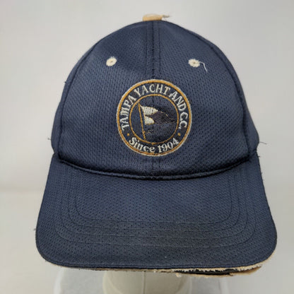 Tampa Yacht And CC Strapback Hat Blue One Size Embroidered Town Talk