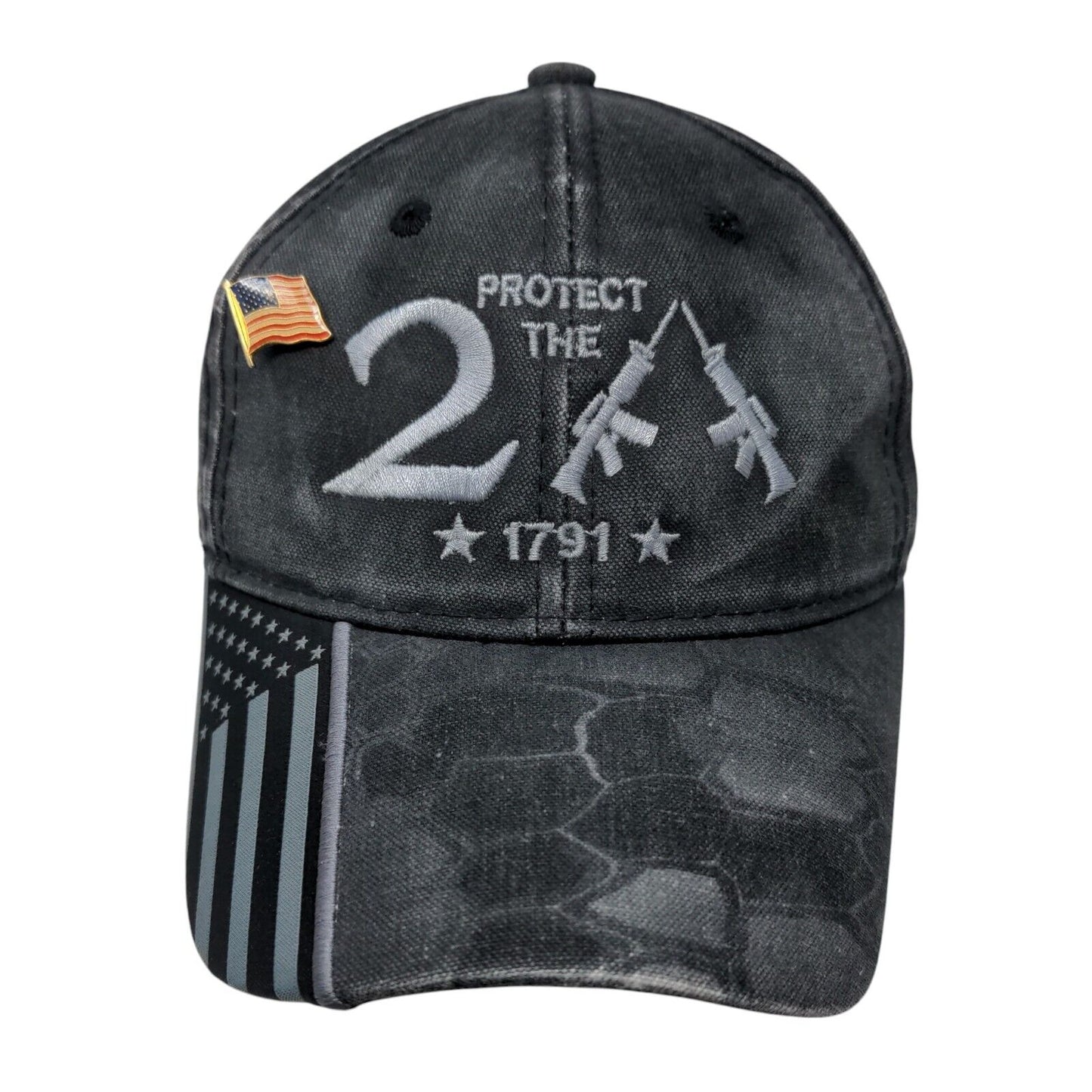 Protect The 2A 2nd Amendment 1791 Slideback Hat Gray OS Patriotic Outdoor Cap