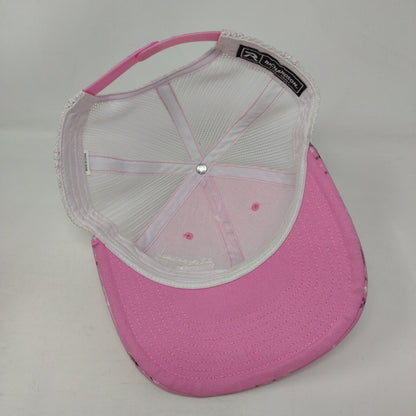D&A Companies Snapback Trucker Hat Pink Small Plaid Mesh Back Richardson