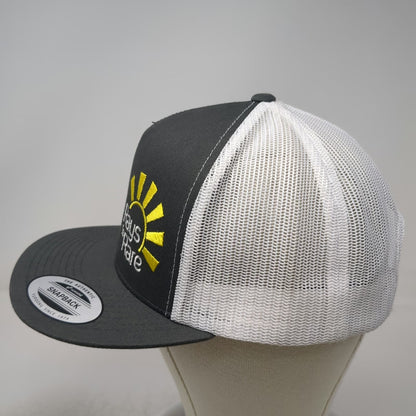 Yupoong Trucker Hat Gray White Yellow One Size Rays for Rare Snapback Mesh Crown