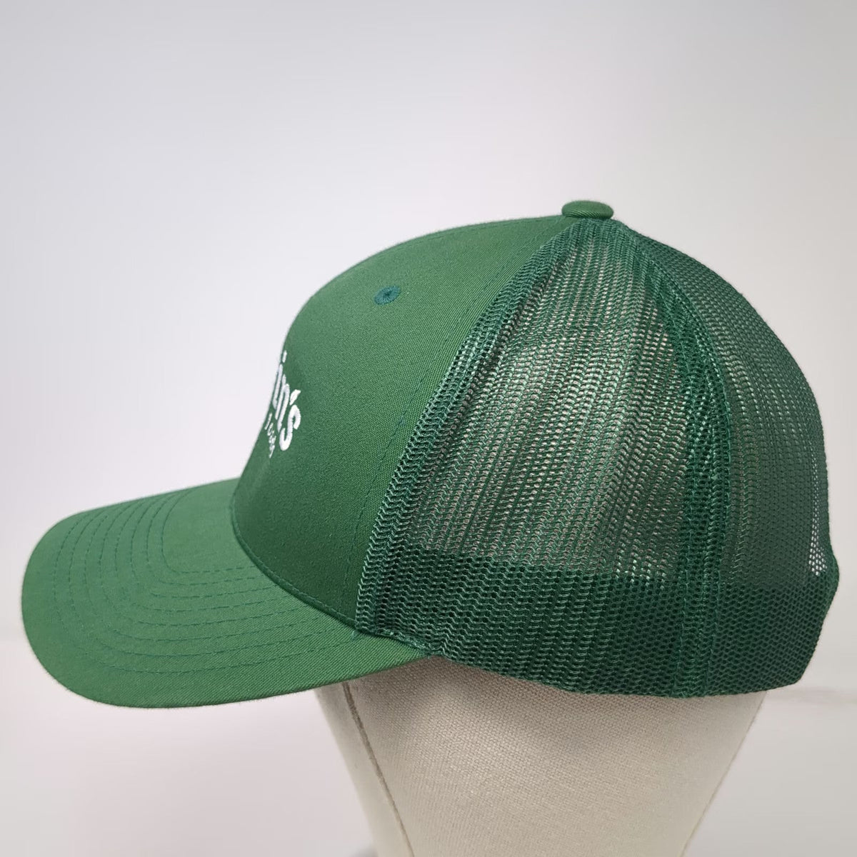 Yupoong Trucker Hat Green One Size Mesh Back Snapback Kevins Natural Foods
