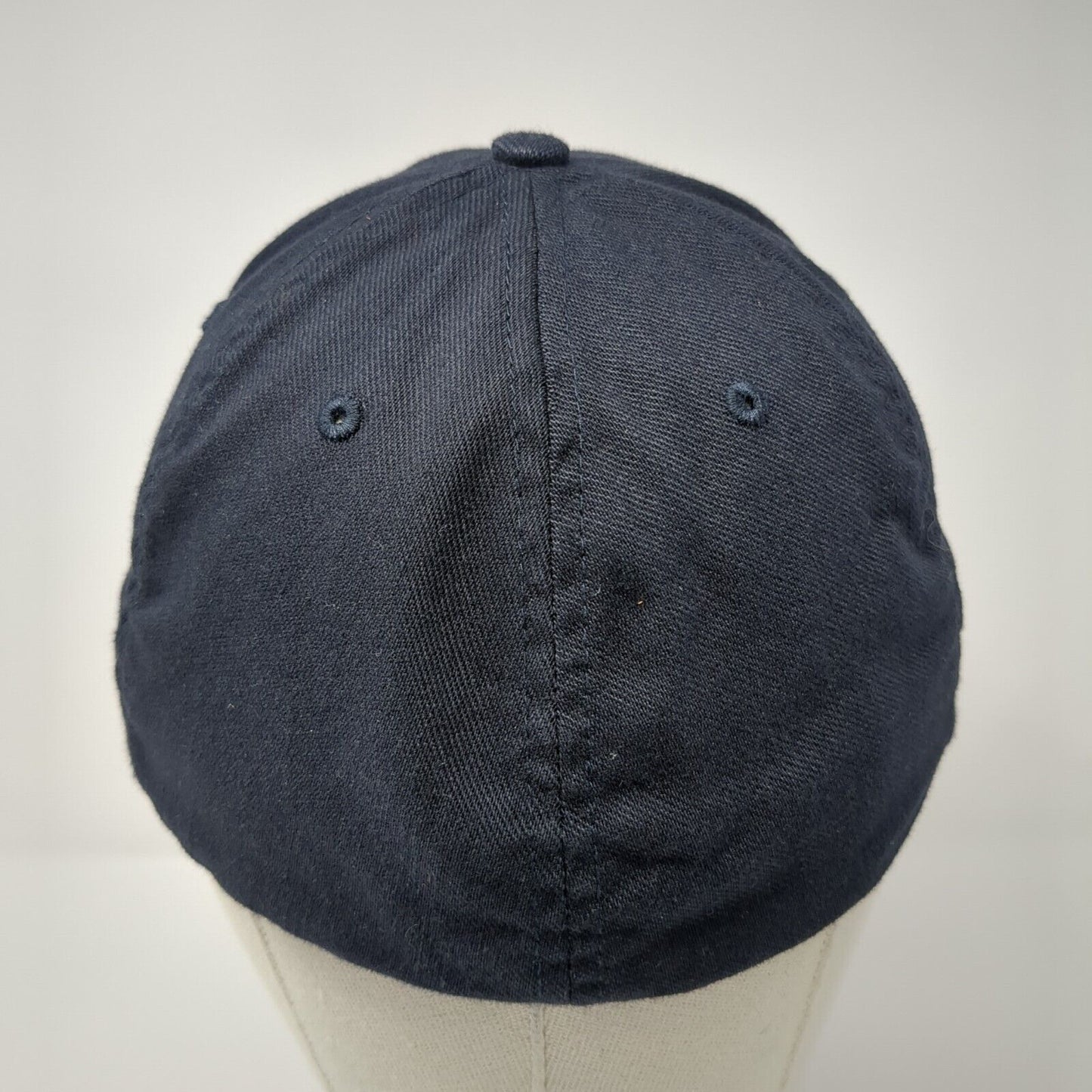 NP Fitted Hat Blue S/M Flexfit Embroidered Vented Holes 6 Panel Richardson