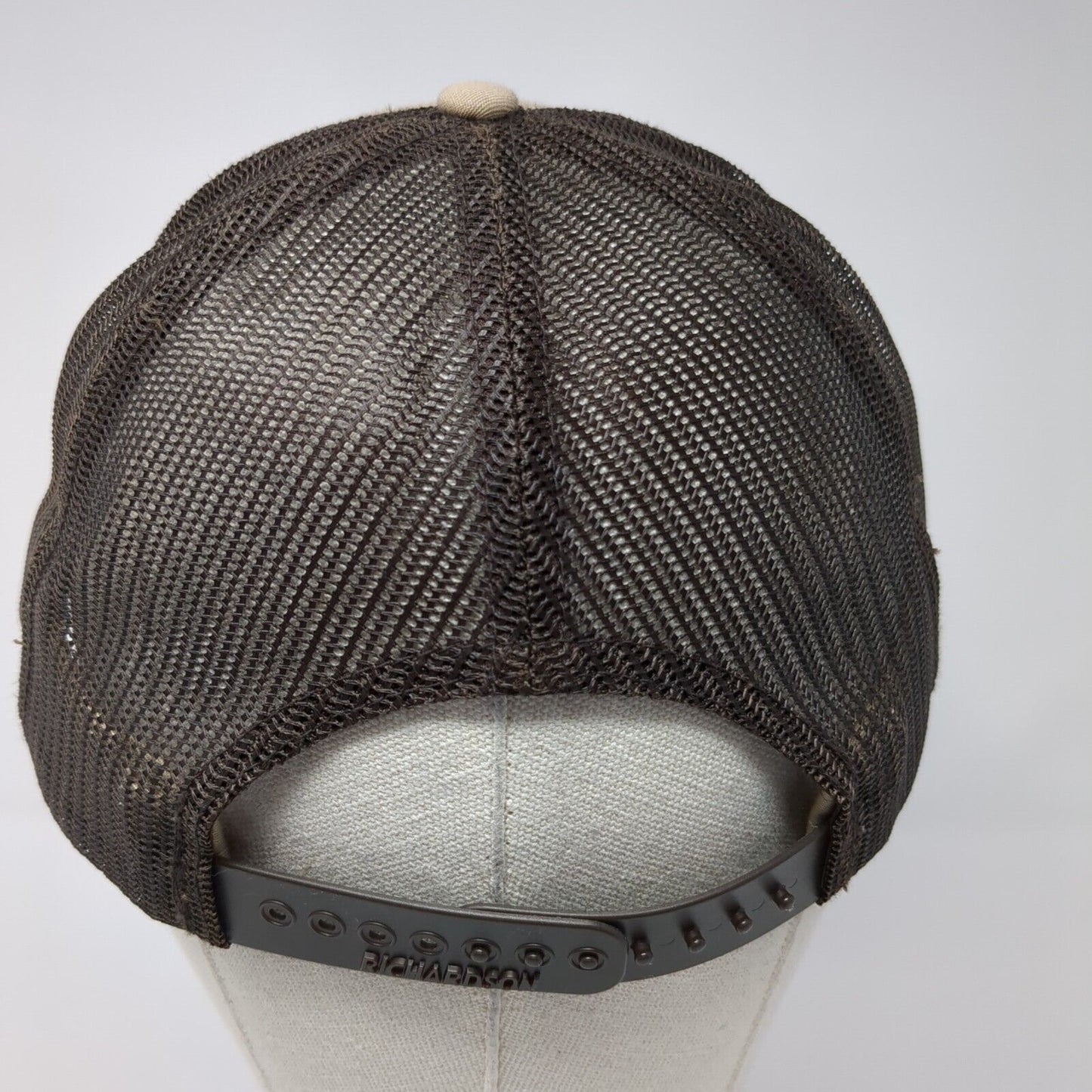 Champions of Yield Dekalb Snapback Trucker Hat Tan One Size Mesh Back