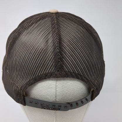 Champions of Yield Dekalb Snapback Trucker Hat Tan One Size Mesh Back