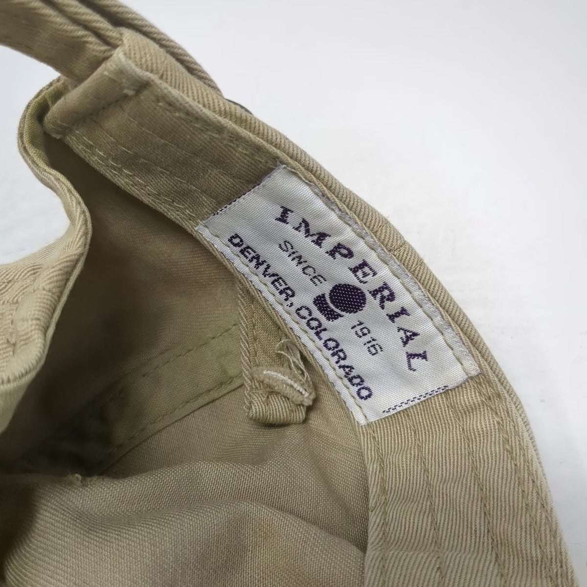 Imperial Baseball Cap Beige One Size Oak Crest Norway Hat Adjustable Cotton