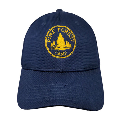 Pine Forest Camp Fitted Hat Blue M/L Embroidered Under Armour 6 Panel
