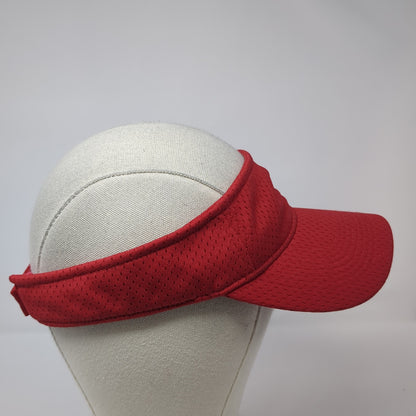 Augusta Sportswear Strapback Sun Visor Hat Red One Size Adjustable Blank