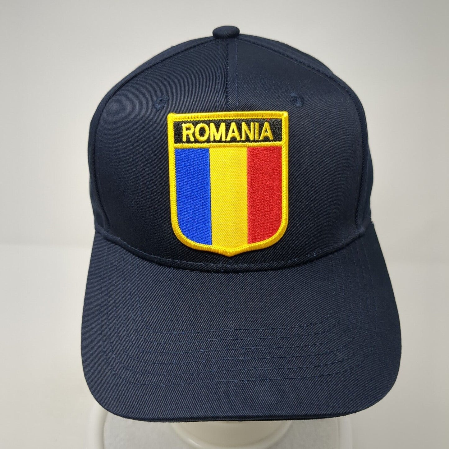 Romania Slideback Hat Blue One Size Adjustable Embroidered Patriotic Nissi Caps