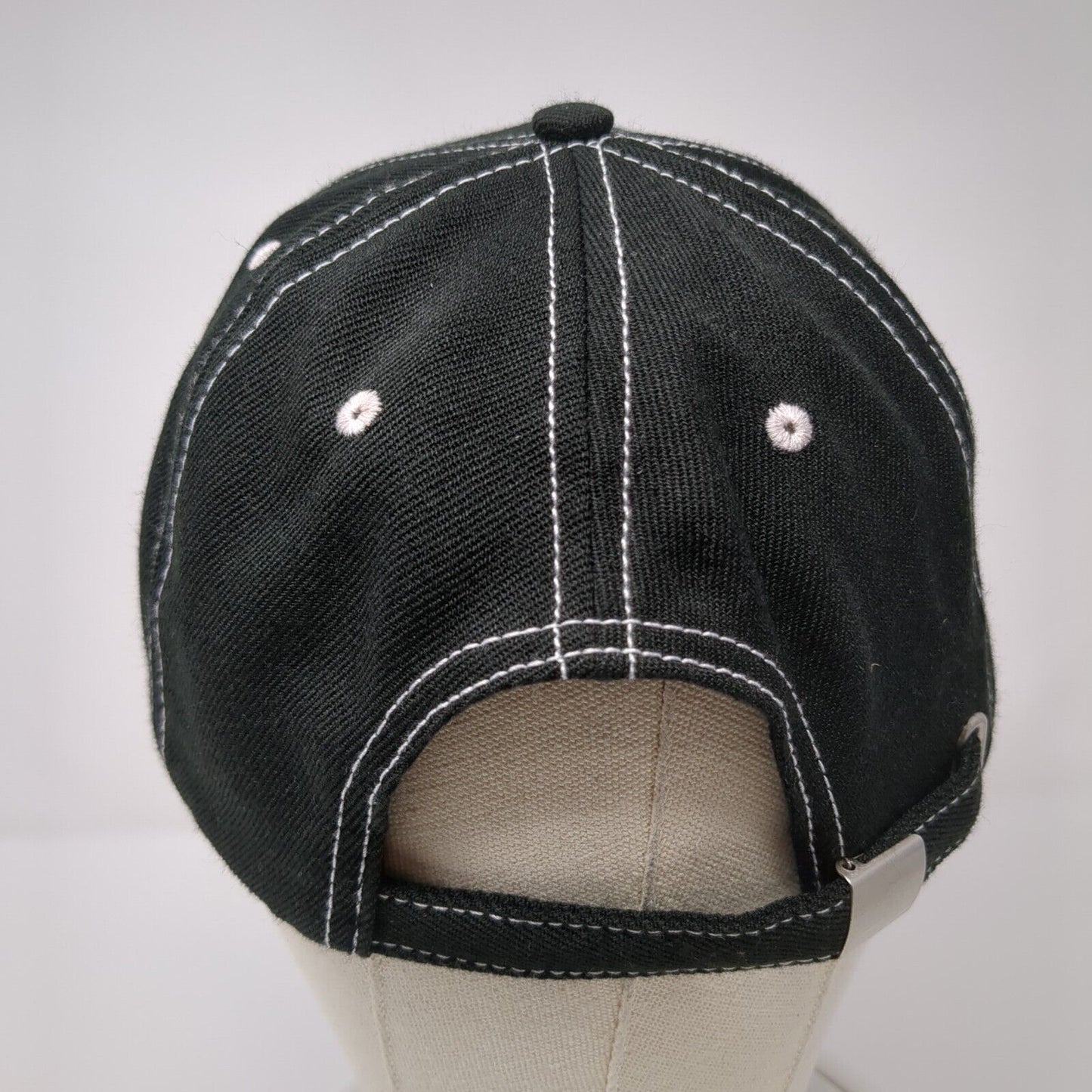 Platt Slideback Hat Black One Size Adjustable Embroidered 6 Panel