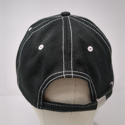 Platt Slideback Hat Black One Size Adjustable Embroidered 6 Panel