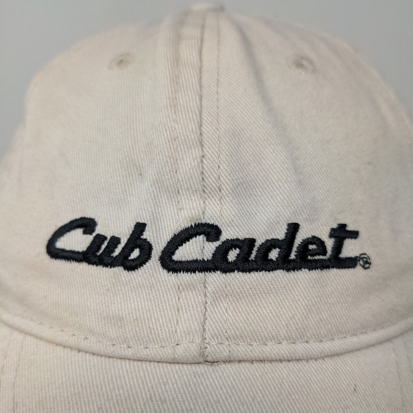 Cub Cadet Men's Strapback Hat Tan Embroidered Logo 100% Cotton