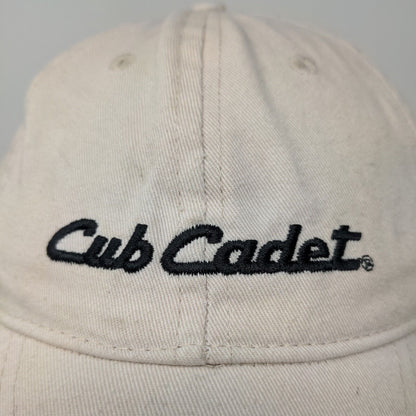 Cub Cadet Men's Strapback Hat Tan Embroidered Logo 100% Cotton