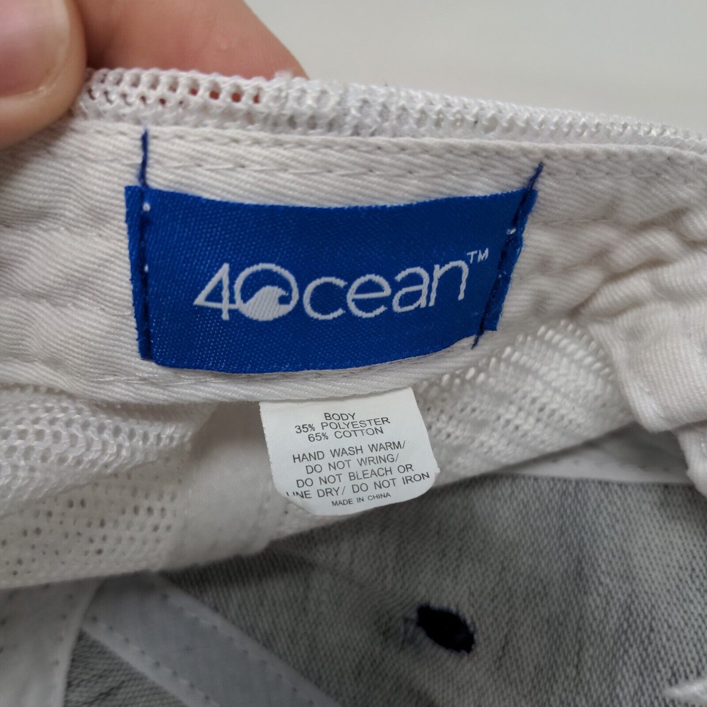 4Ocean Snapback Mesh Back Trucker Hat Blue One Size Colorblock