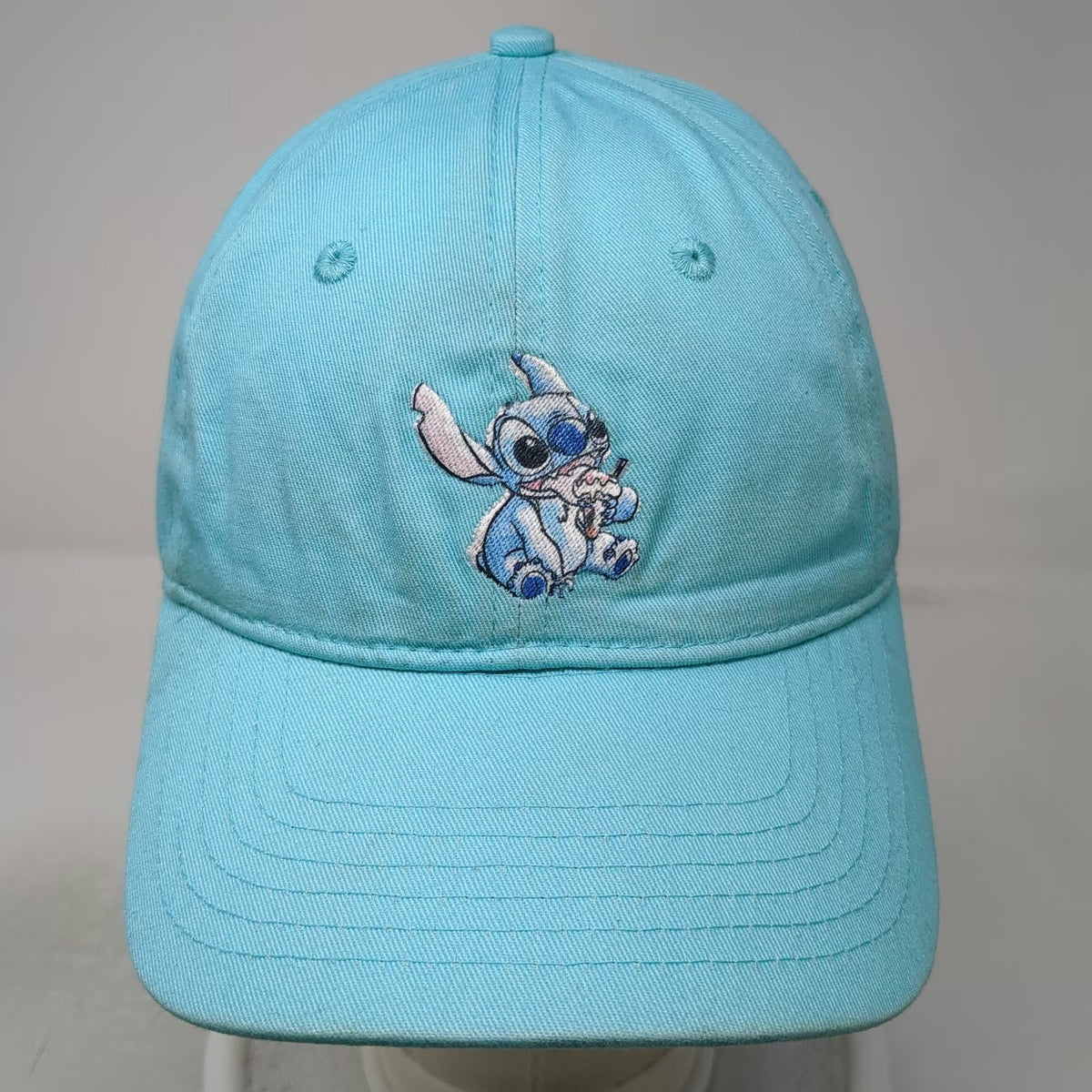 Disney Stitch Blue One Size Baseball Cap Adjustable Cotton Ice Cream Hat