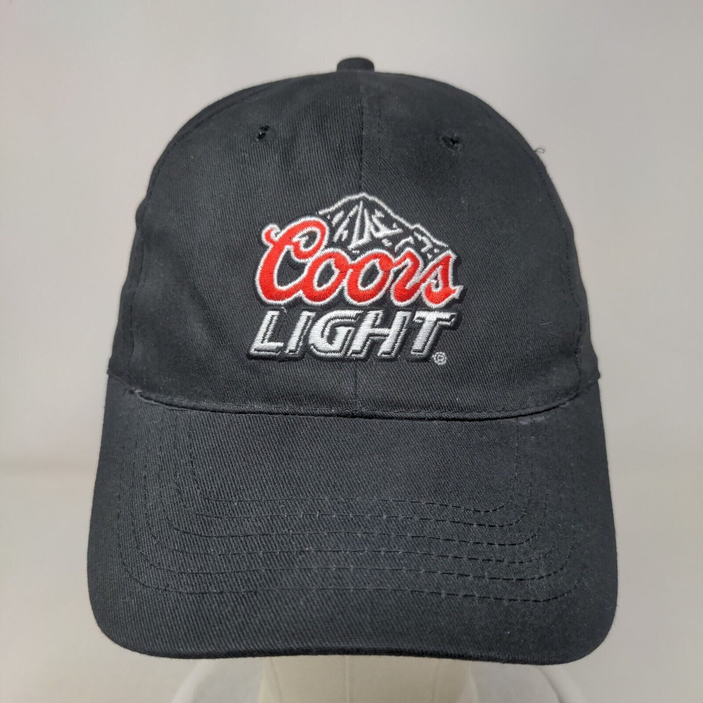 Coors Light Strapback Hat Black One Size Adjustable Embroidered 6 Panel ACME