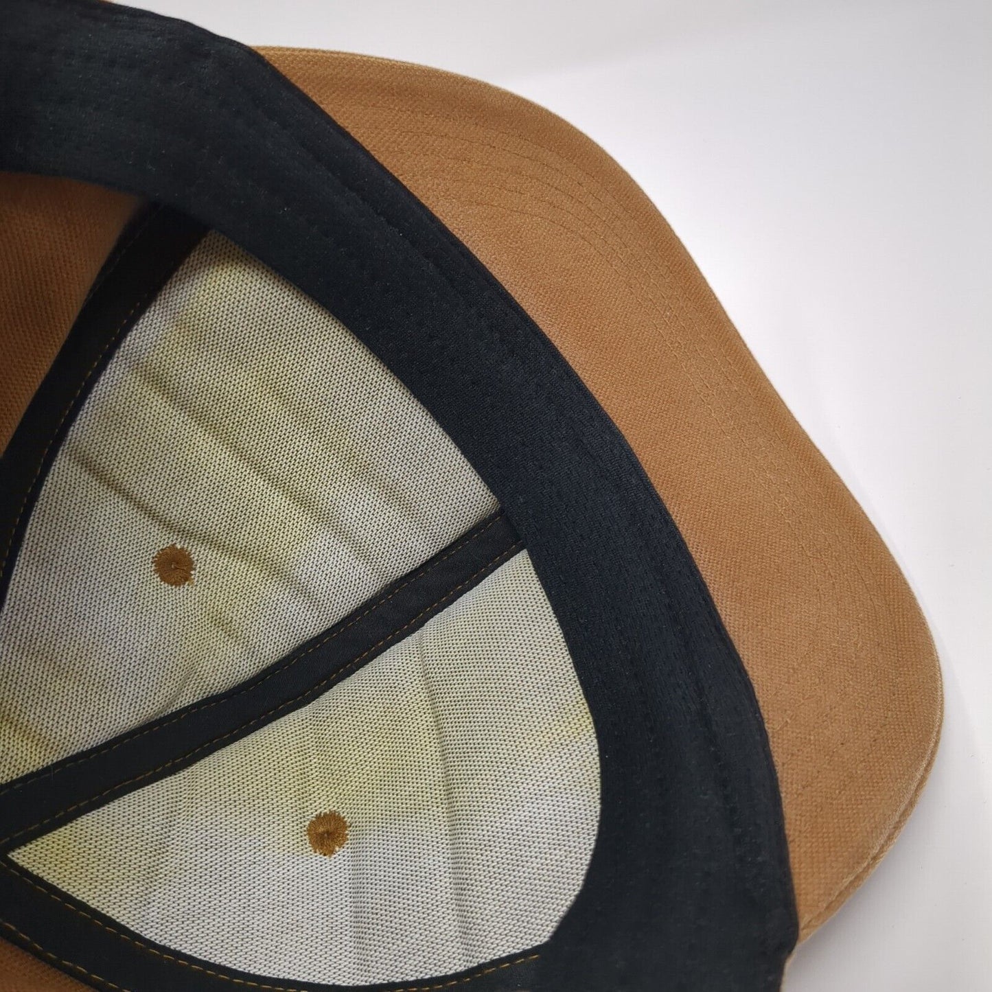 Carhartt Snapback Hat Brown One Size Adjustable Embroidered Logo 6 Panel
