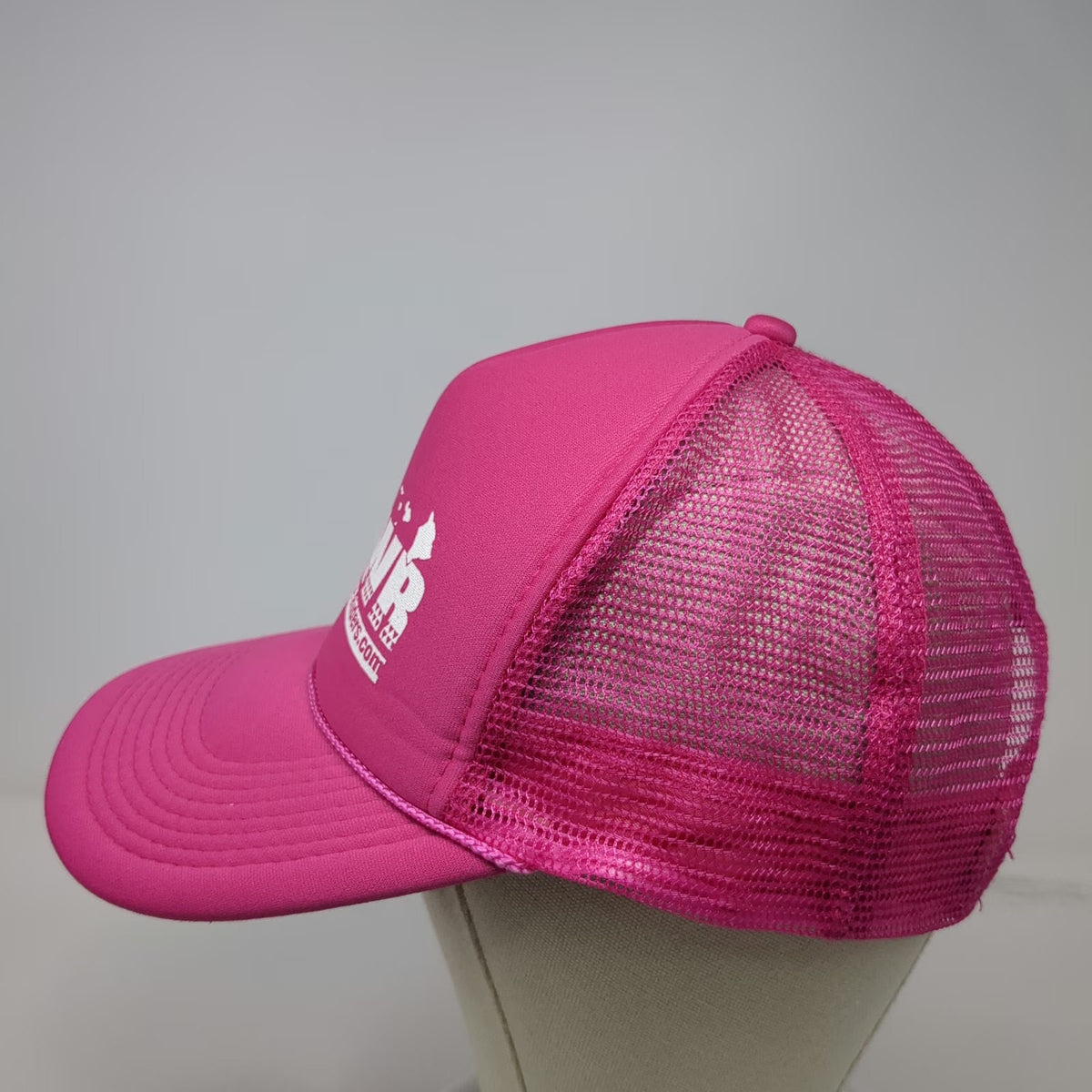 Otto Trucker Hat Pink One Size MWR Maui Wave Riders Surfing Mesh Snapback Hawaii