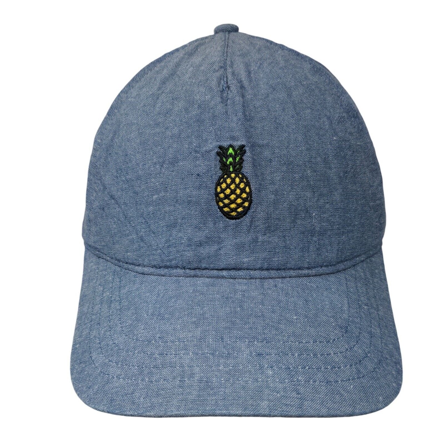 Pineapple Slideback Hat Blue OSFM Adjustable Embroidered Solid