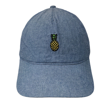 Pineapple Slideback Hat Blue OSFM Adjustable Embroidered Solid