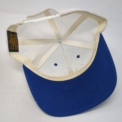 Yupoong Trucker Hat Blue One Size Woodstock Guitar Bird Patch Mesh Snapback