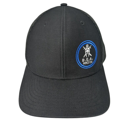 D.E.A. MMXVII Snapback Trucker Hat Black One Size Mesh Back Richardson
