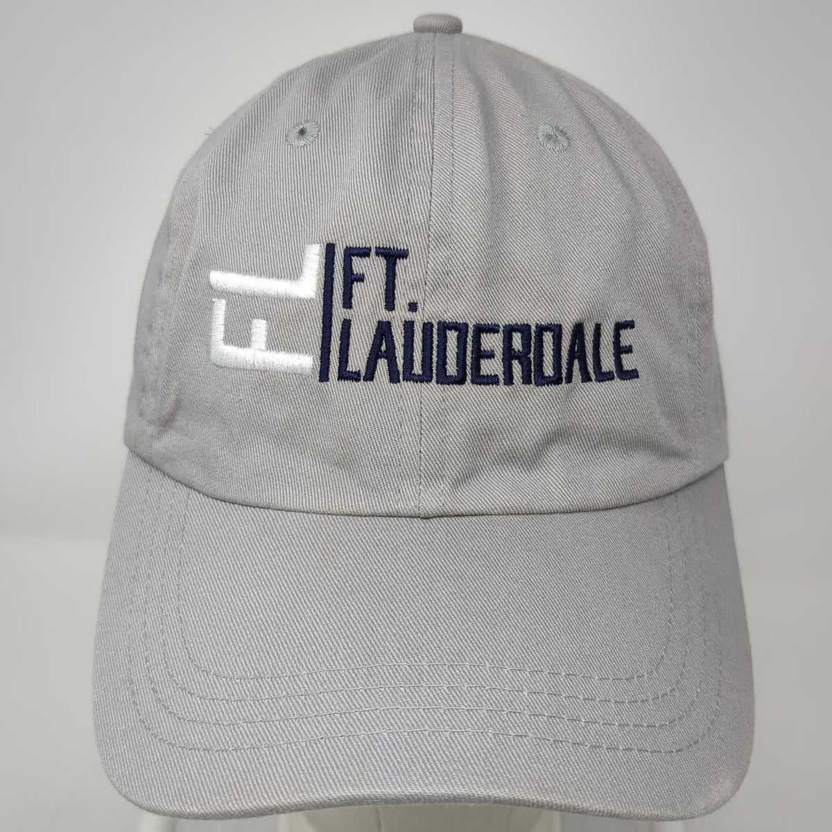 Gray OSFM Baseball Cap Ft. Lauderdale FL Embroidered Adjustable Slideback Hat
