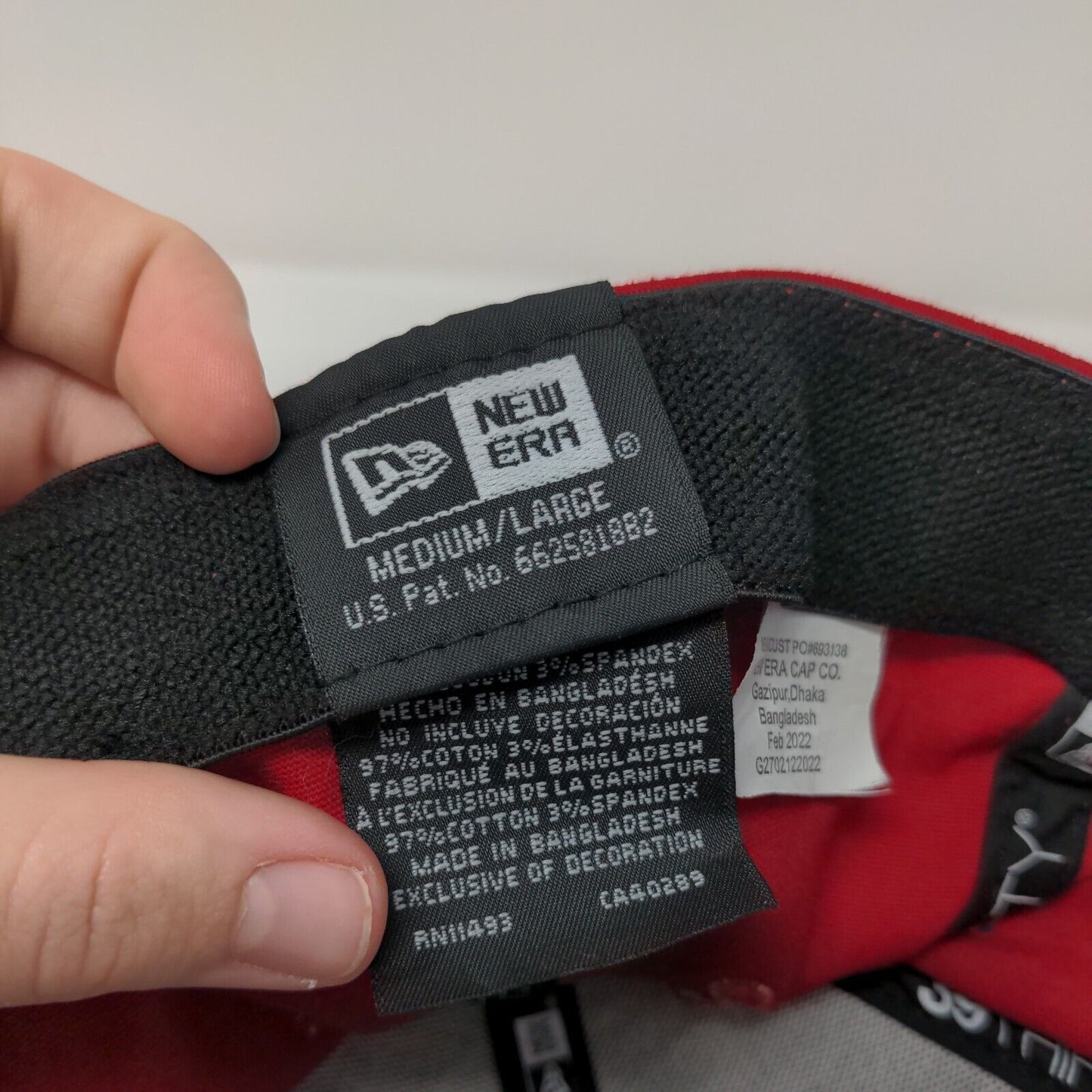 RNR Seed Fitted Hat Red M/L Embroidered Vented Holes 6 Panel 39Thirty New Era