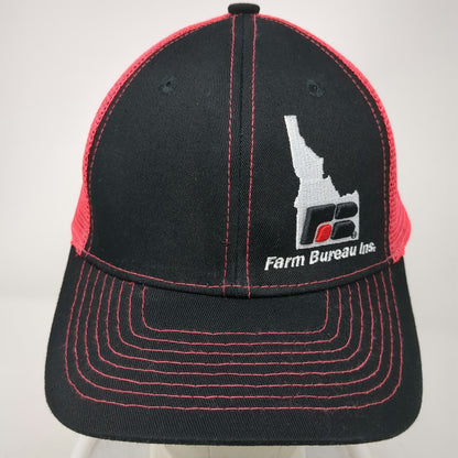 Buck's Bags Trucker Hat Black Red Idaho Farm Bureau Insurance One Size Snapback