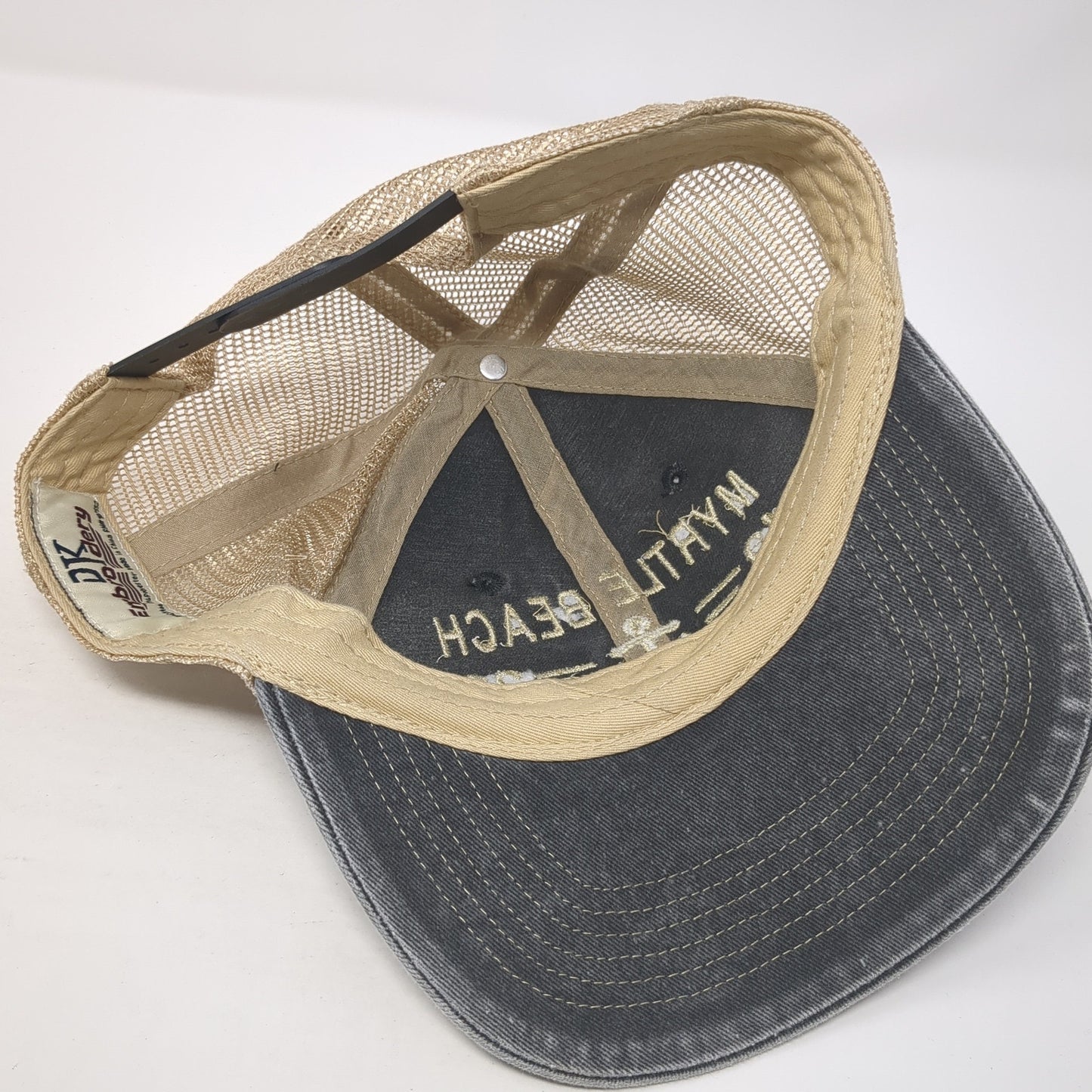 Myrtle Beach South Carolina Snapback Trucker Hat Gray One Size Mesh Back