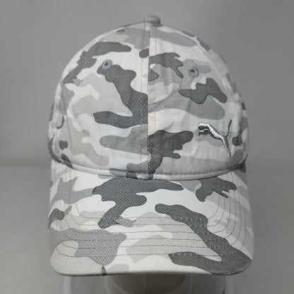 PUMA Slideback Hat Gray Camouflage One Size Adjustable Embroidered Cotton