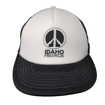 Idaho Freeride Snapback Trucker Hat Black One Size Mesh Back District