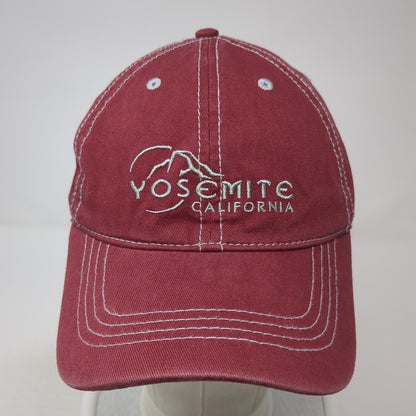 Yosemite California Slideback Hat Red One Size Adjustable Prairie Mountain
