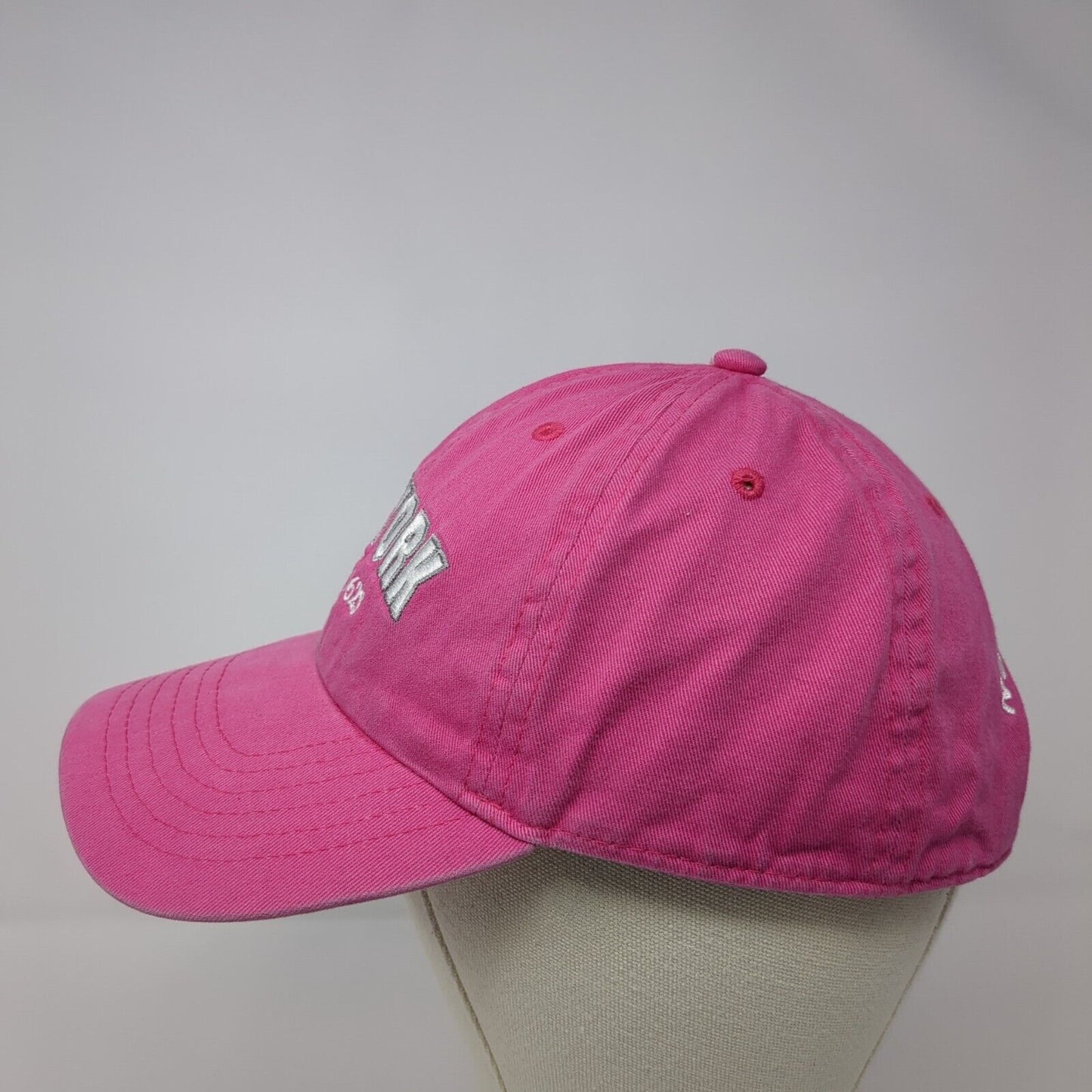 New York Since 1625 Slideback Hat Pink One Size Embroidered Newhattan