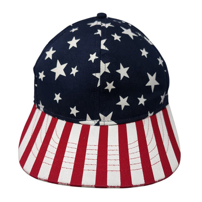American Flag Snapback Hat Multicolor One Size Adjustable Patriotic