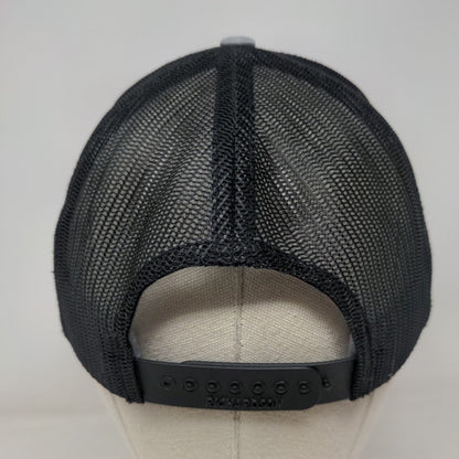 Richardson Snapback Trucker Hat Gray One Size Adjustable Embroidered Mesh Back