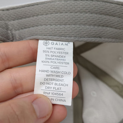 Gaiam Baseball Cap White One Size Mesh Texture Slideback Athletic Yoga Sport Hat