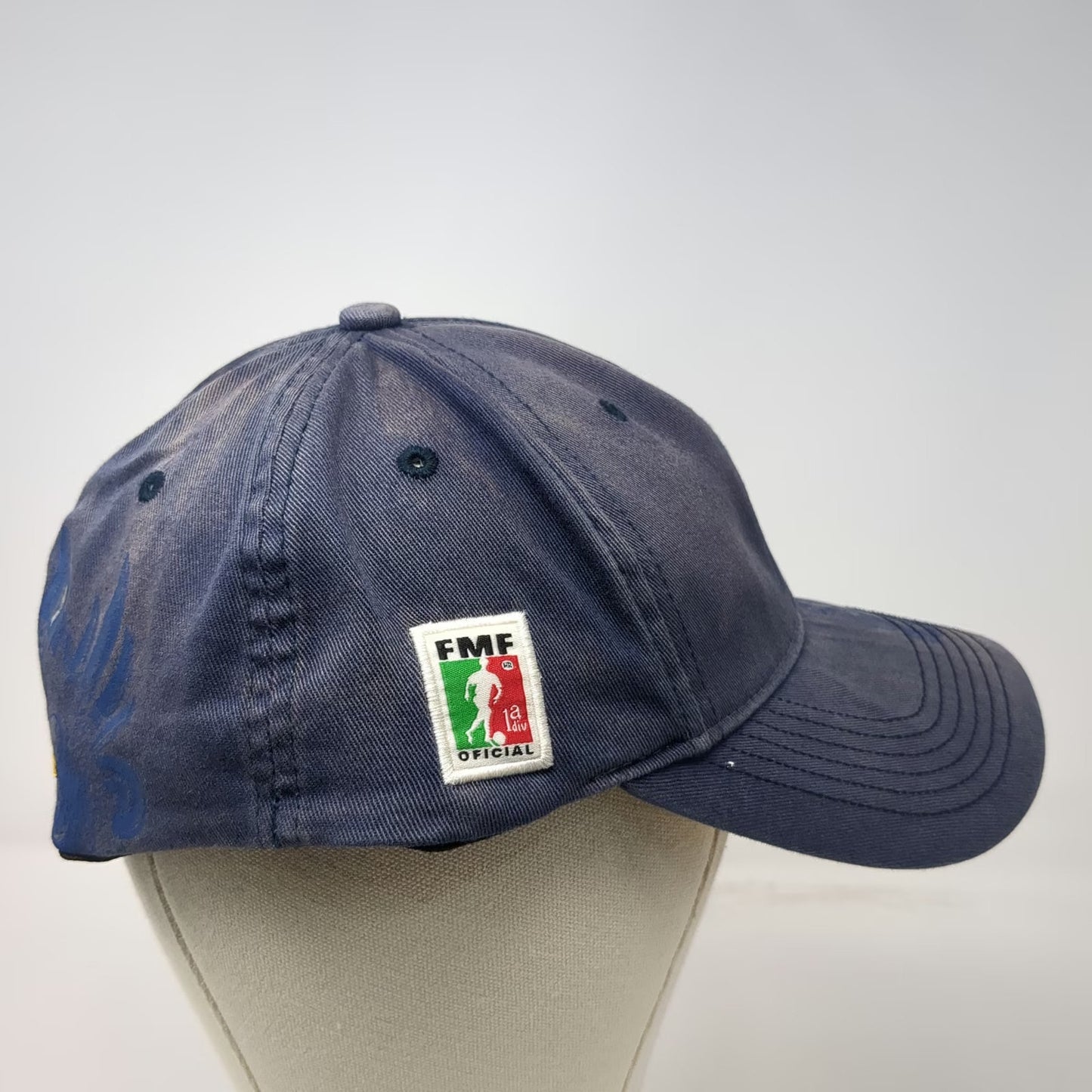 RX Club America Soccer Baseball Cap Blue Yellow M Fitted Stretch FMF Football